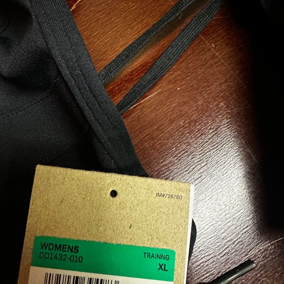 Nike Womens Black Swoosh Air Force 1 Laced Up Front Racerback Sports Bra - Picture 9 of 10